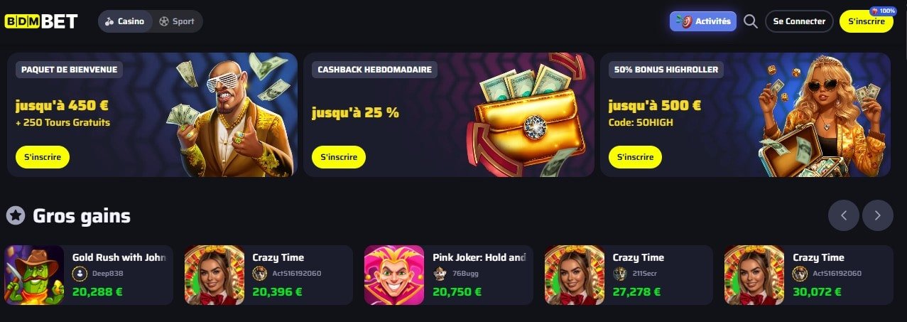 BDM Bet casino site